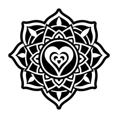 Güzel kalp ikonu. vektör illüstrasyonu