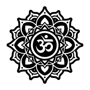 Mandala 'nın vektör illüstrasyonu.