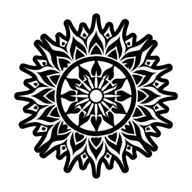 Mandala desenli beyaz karalamalar iyi çizim