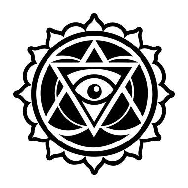 Kutsal geometri. Kutsal sembolün kutsal sembolü. vektör illüstrasyonu