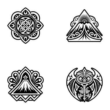 Kelt etnik süslemeleri seti