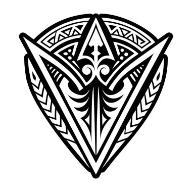 Etnik kabile tasarımı vektör illüstrasyonu