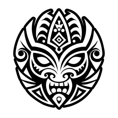 Kabile Maskesi. Vektör illüstrasyonu.