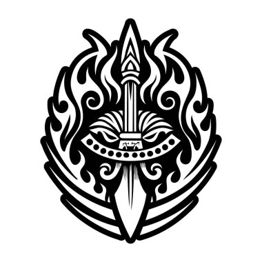 Kabile Dövme Vektör illüstrasyon