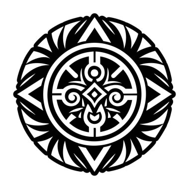 Yuvarlak bir şablonun vektör çizimi.