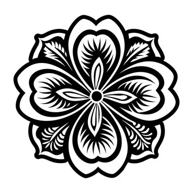 Güzel çiçek süslemesinin vektör çizimi, tasarımınız için şablon. düzenlenebilir vektör el çizimi