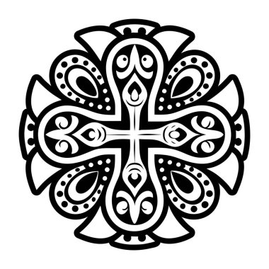 Beyaz arka planda güzel mandala