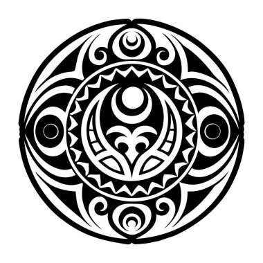 Bir deseni olan siyah-beyaz süsler..