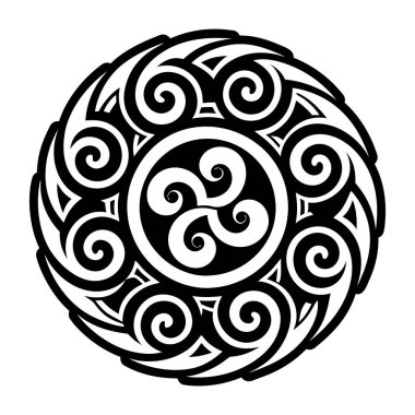 Etnik tarzda Kelt düğümü, daire süsü