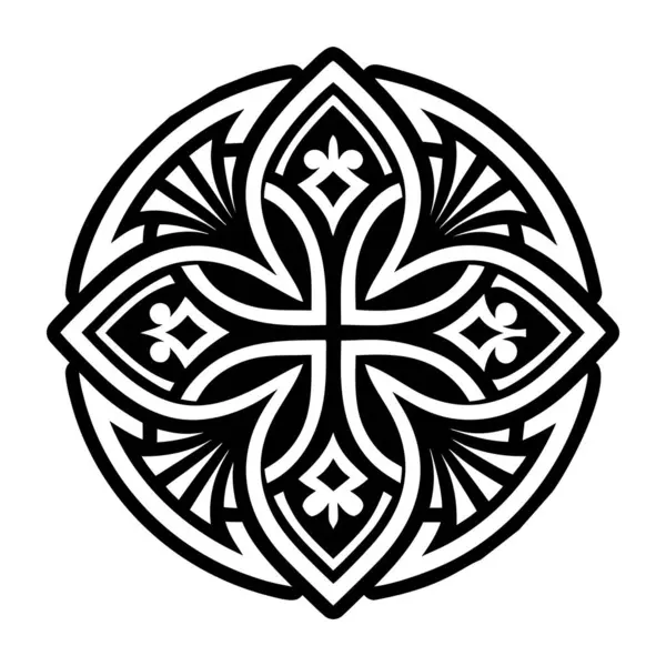 Kelt haçının yuvarlak bir modelinin vektör çizimi