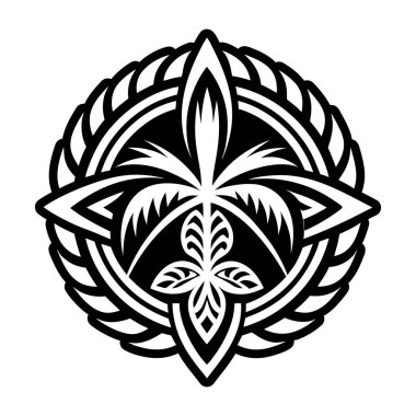 Dekoratif mandala tasarımı, çiçek süsü, geometrik patte