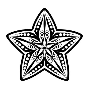 Soyut mandala simgesinin dekoratif tasarımı