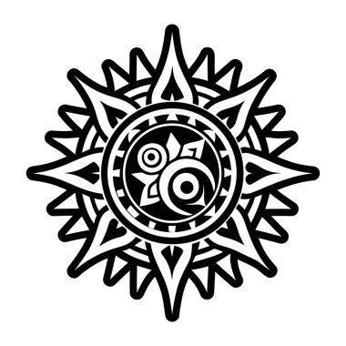 kabile etnik dövme stili tasarım vektör çizimi