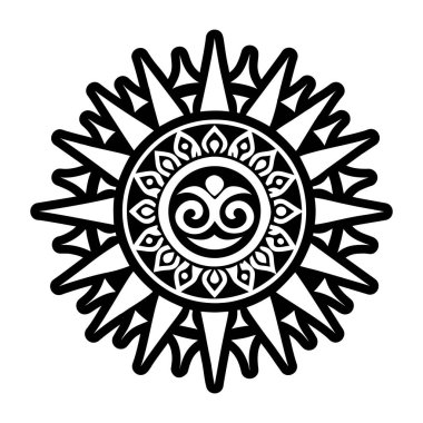 izole mandala süsü tasarımı