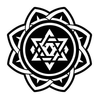 izole edilmiş Hint mandala simgesi