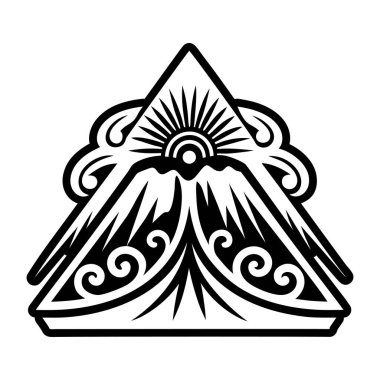 kabile Kızılderili dövme ikonu tasarımı, kabile kültür vektörü