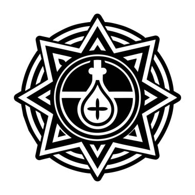 izole edilmiş pentagram amblemi tasarımı