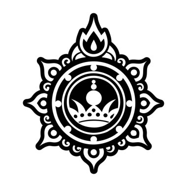 çiçek mandala izole ikon vektör illüstrasyon tasarımı