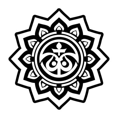 Siyah ve Beyaz Mandala