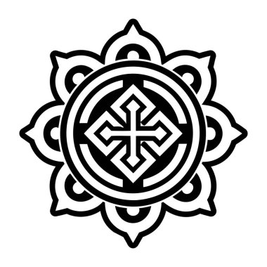 siyah-beyaz desen vektör çizim