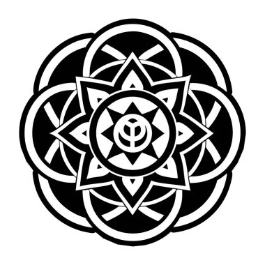 mandala. Dekoratif unsur. el çizimi tasarım.