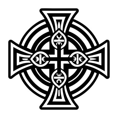 Kelt süsüyle Hristiyan haçı