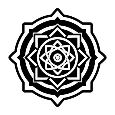 Mandala ikonu. vektör illüstrasyonu