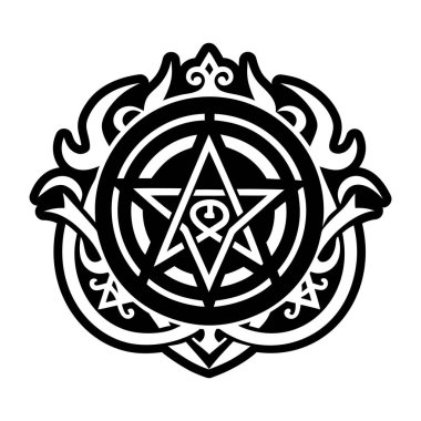 Yıldızın beş köşeli yıldızı kutsal geometrisi. Kutsal geometri.