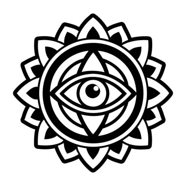 Göz simgesi, vektör illüstrasyonu