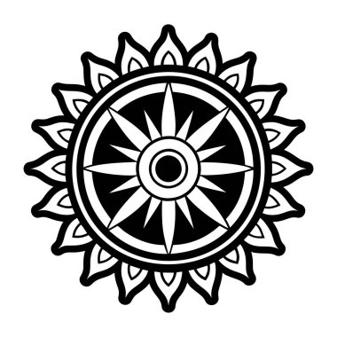 Mandala simge vektör çizim
