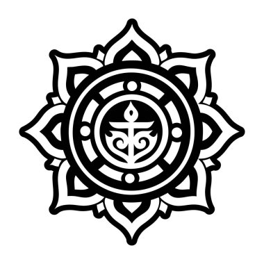 Siyah beyaz dövme sanatı.