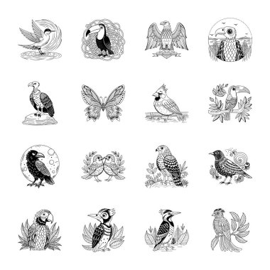 Kuşlar ve hayvanlar.