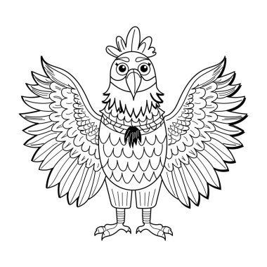 Baykuş çizgi filminin boyama sayfası