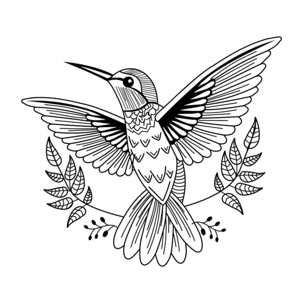 Kuş uçuyor. vektör illüstrasyonu.