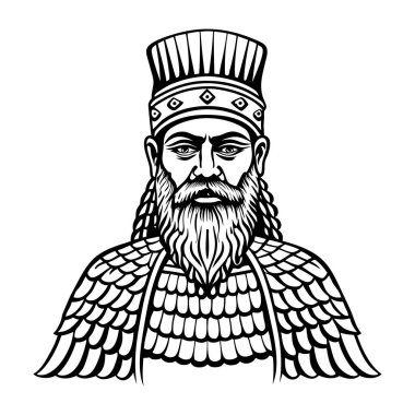 Eski Viking kralı. vektör illüstrasyonu