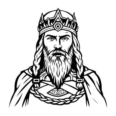 Kralın kralı, vektör illüstrasyonu