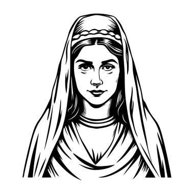 Meryem Ana. vektör çizim.