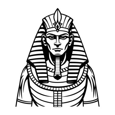 Mısırlı sfenks. vektör illüstrasyonu.