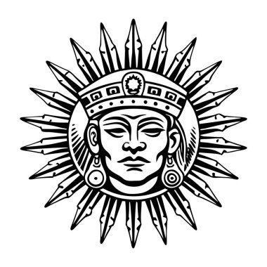 Güneş dövmesi, kabile sanatı çizimi