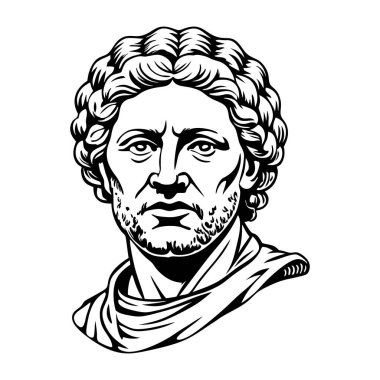 Yunan Yunan Tanrısı 'nın vektör çizimi.