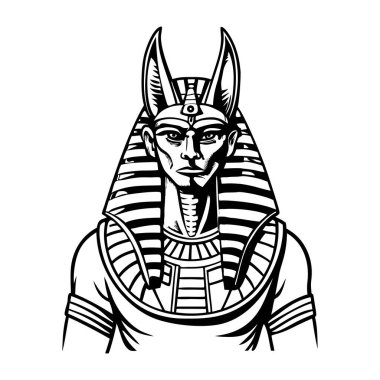 Mısırlı sfenksin vektör el çizimi