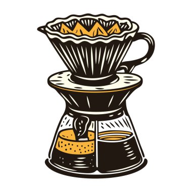 Eski usul kafein filtresi simgesi