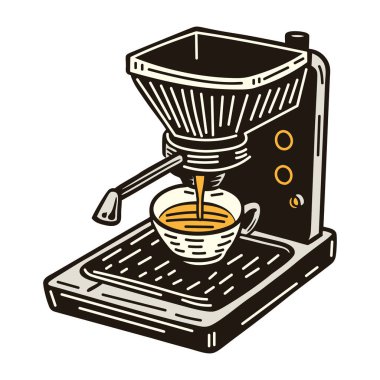 Espresso makinesinin klasik bir simgesi.