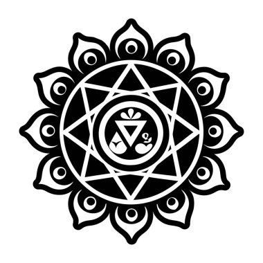 Katı biçimde chakra simgesi iyileştiriliyor