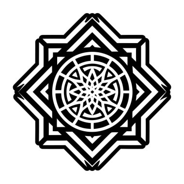 Reiki desen sembolünün doldurulmuş bir biçim simgesi