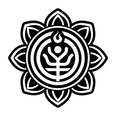 Reiki ateş sembolü simgesi katı biçimde