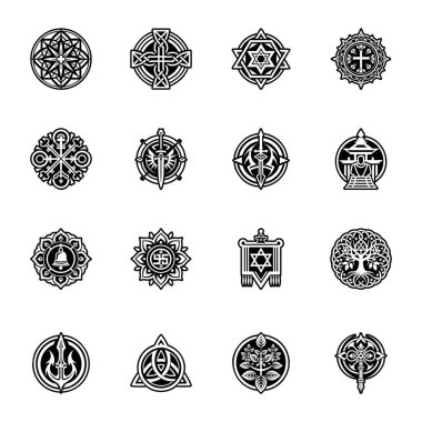 din simgeleri siyah simgeler belirlendi