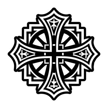 Dini haç simgesi simgesi katı biçimde