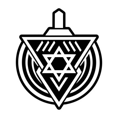 Hanuka dreidel simgesi tam biçimli