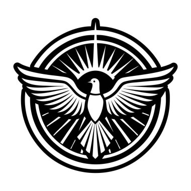 Ruh güvercini sembolünün katı bir simgesi